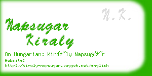 napsugar kiraly business card